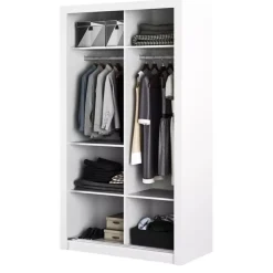 Zestawy Mebli Do Sypialni|Szafy Dwudrzwiowe></noscript>lenart. Biała szafa z lustrem 120 cm drzwi przesuwne półki ARTI biały