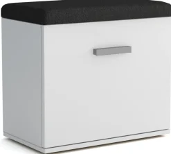 Szafki Na Buty>Meblohand Biała szafka na buty do przedpokoju z siedziskiem JOVITA