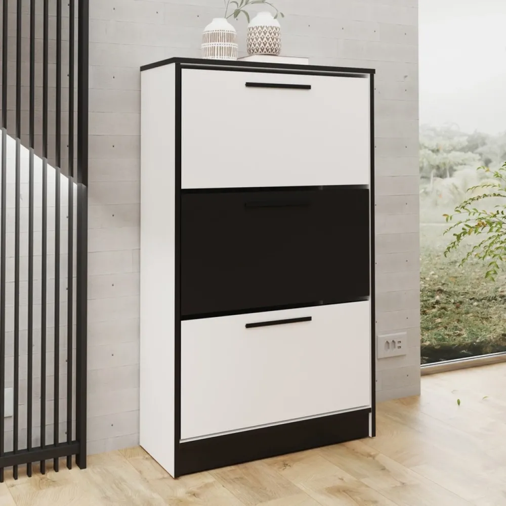 Szafki Na Buty|Garderoby>KIER Biała szafka na buty stojąca do przedpokoju 59 cm STAVIO