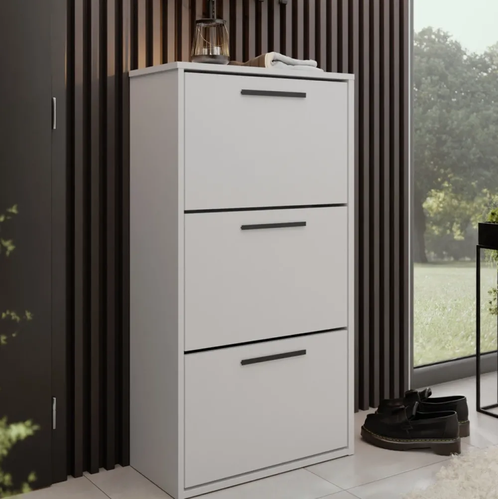 Szafki Na Buty|Garderoby>KIER Biała szafka na buty stojąca do przedpokoju 59 cm ANVER biały