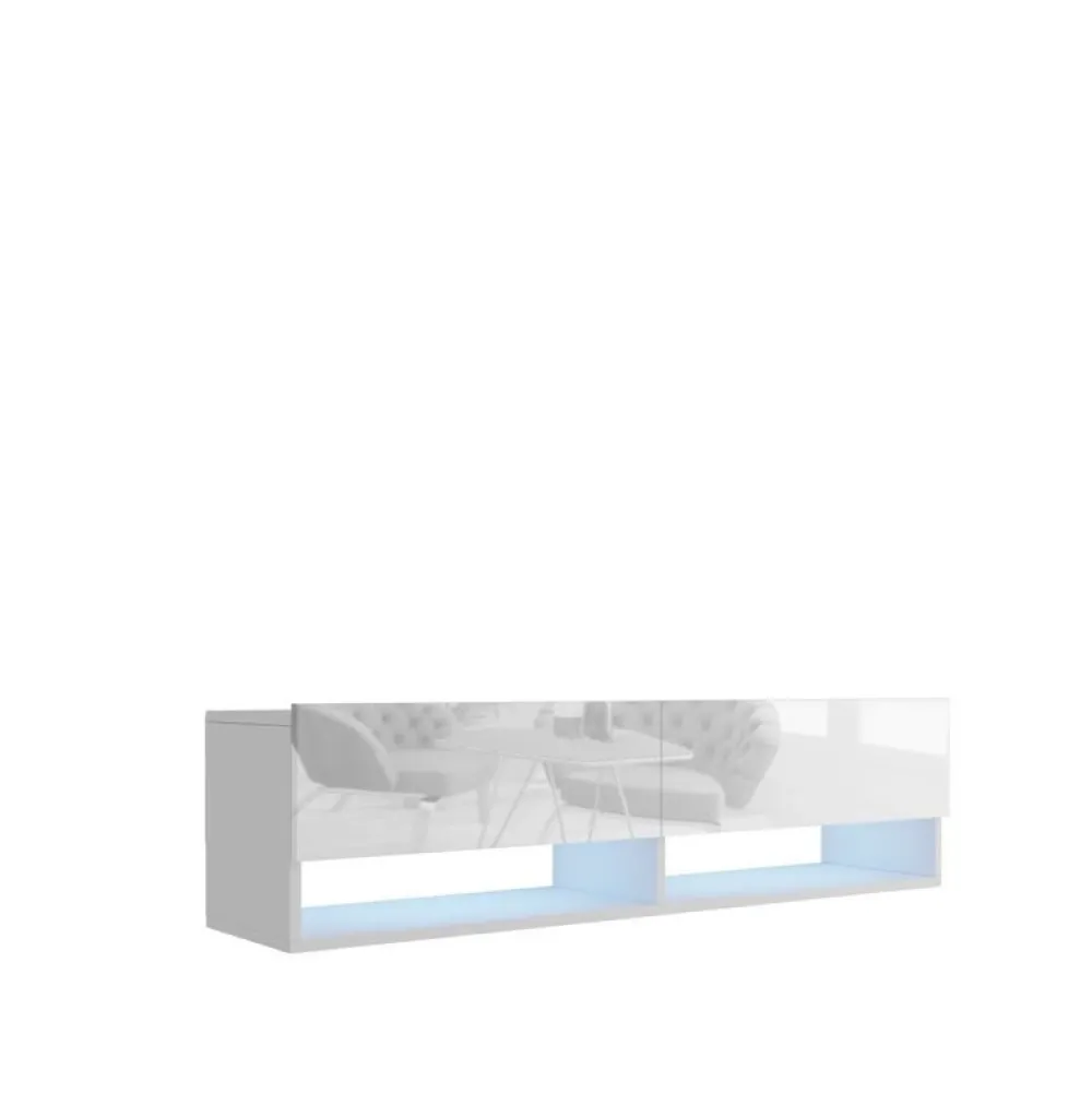 Zestawy Mebli Do Salonu|Szafki Rtv>BROMARKT Biała szafka pod telewizor 140 cm QUAD biały