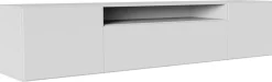 Szafki Rtv>Arton Biała szafka RTV 200 cm nowoczesna wisząca do salonu LANTOS biały