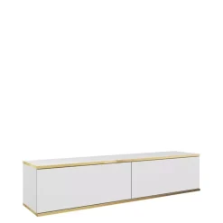 Zestawy Mebli Do Salonu|Szafki Rtv>PIASKI Biała szafka RTV 135 cm ORVIETO