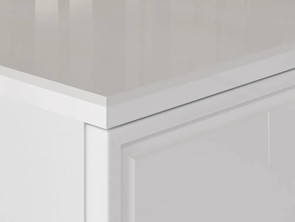 Szafki Rtv>ML Meble Biała szafka RTV pod telewizor do salonu GOLDIN biały połysk