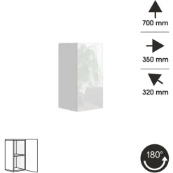 Meble Młodzieżowe|Zestawy Mebli Do Salonu>BROMARKT Biała szafka wisząca PREMIUM biały