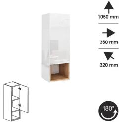 Meble Młodzieżowe|Zestawy Mebli Do Salonu></noscript>BROMARKT Biała szafka wisząca PREMIUM biały