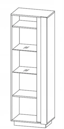 Zestawy Mebli Do Salonu|Witryny></noscript>LASKI Biała witryna do salonu 60 cm LINDA