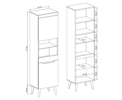 Witryny></noscript>PIASKI Biała witryna na wysoki połysk RENI