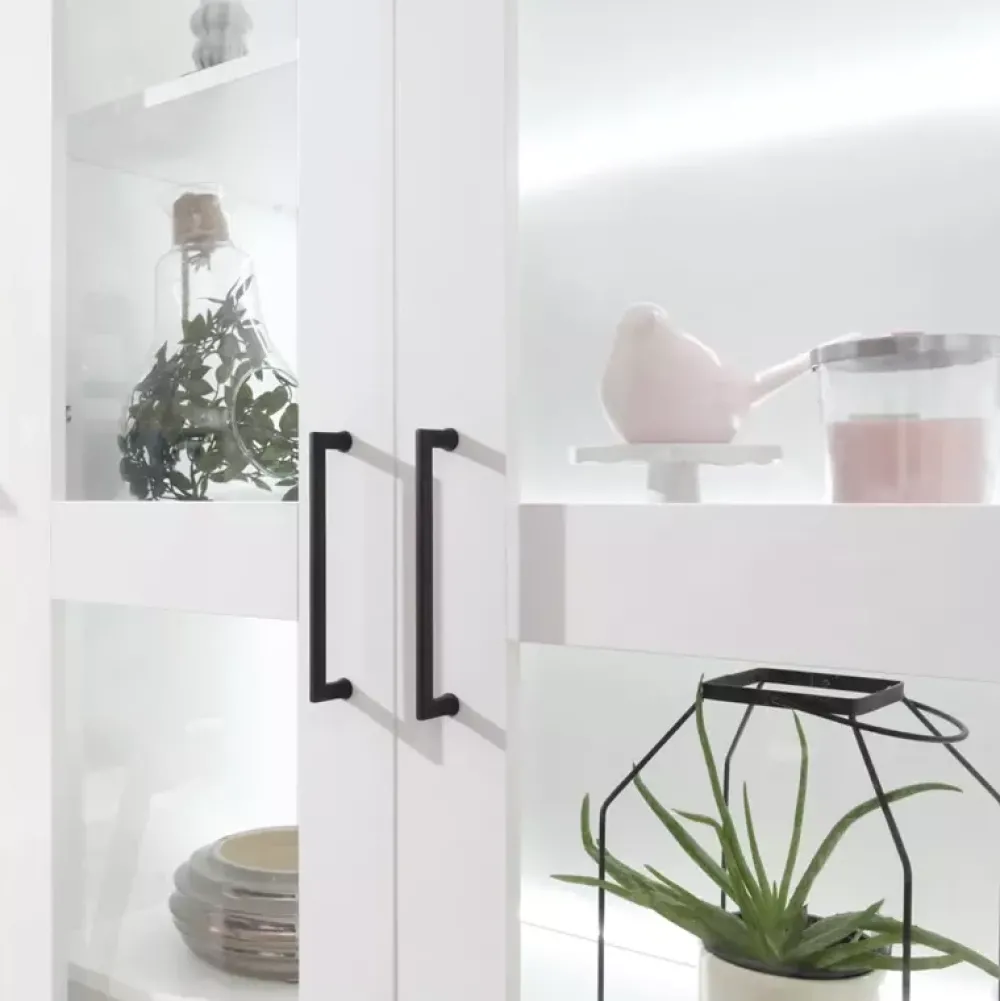 Meble Młodzieżowe|Zestawy Mebli Do Salonu>MEBLAR Biała witryna z szufladami BOMBAY