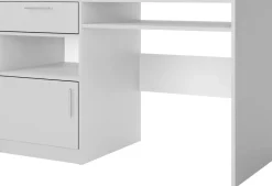 Biurka>Stolar Białe biurko 125 cm z szafką do pokoju młodzieżowego BILL biały