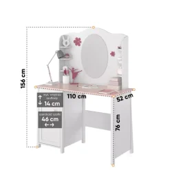 Biurka|Meble Dla Dzieci></noscript>lenart. Białe biurko dziecięce z szafką 110 cm LUNA