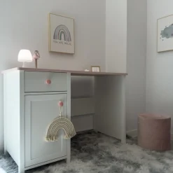 Biurka|Meble Dla Dzieci></noscript>lenart. Białe biurko dziecięce z szafką 110 cm LUNA