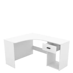Biurka>Helvetia Białe biurko komputerowe narożne CALENIRE biały