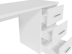 Biurka|Meble Młodzieżowe></noscript>MEBLOSIEK Białe biurko młodzieżowe 120x50 cm ORION z szufladami