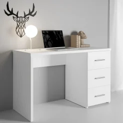Biurka|Meble Młodzieżowe></noscript>MEBLOSIEK Białe biurko młodzieżowe 120x50 cm ORION z szufladami