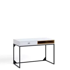 Biurka|Zestawy Mebli Młodzieżowych>GiB Meble Białe biurko na metalowych nogach OLI