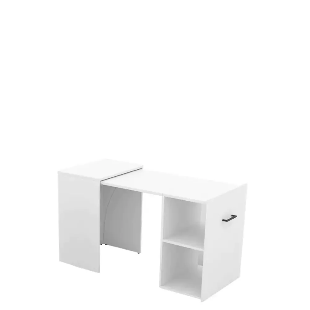 Biurka>Helvetia Białe biurko składane 132 cm SEMARENO biały
