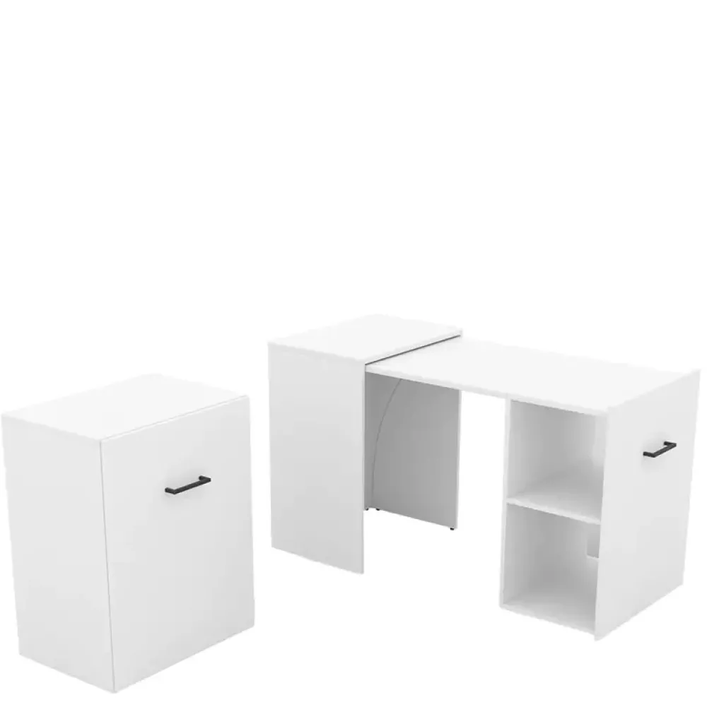 Biurka>Helvetia Białe biurko składane 132 cm SEMARENO biały