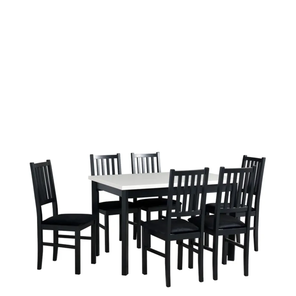 Krzesła Drewniane|Krzesła>DREWMIX Białe drewniane krzesło do jadalni NESTO tapicerowane siedzisko