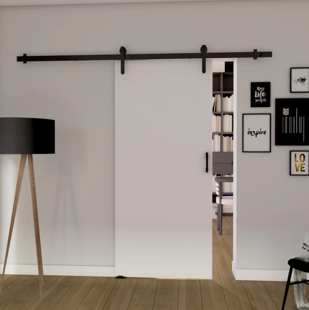 Drzwi Przesuwne>przesuwne.com Białe drzwi przesuwne 100 cm do garderoby ANZIO biały