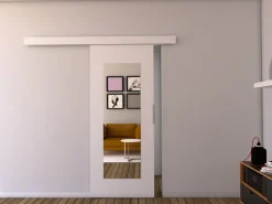 Drzwi Przesuwne>przesuwne.com Białe drzwi przesuwne z lustrem 80 IRINA biały