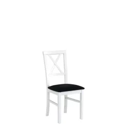 Krzesła Drewniane|Krzesła>DREWMIX Białe krzesło z tapicerowanym siedziskiem MONZA
