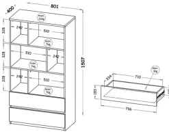 Meble Młodzieżowe|Zestawy Mebli Młodzieżowych></noscript>DOLMAR Białe meble do pokoju młodzieżowego z biurkiem ANETT