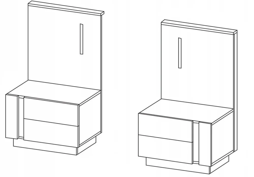 Zestawy Mebli Do Sypialni|Szafki Nocne>LASKI Białe stoliki nocne LINDA