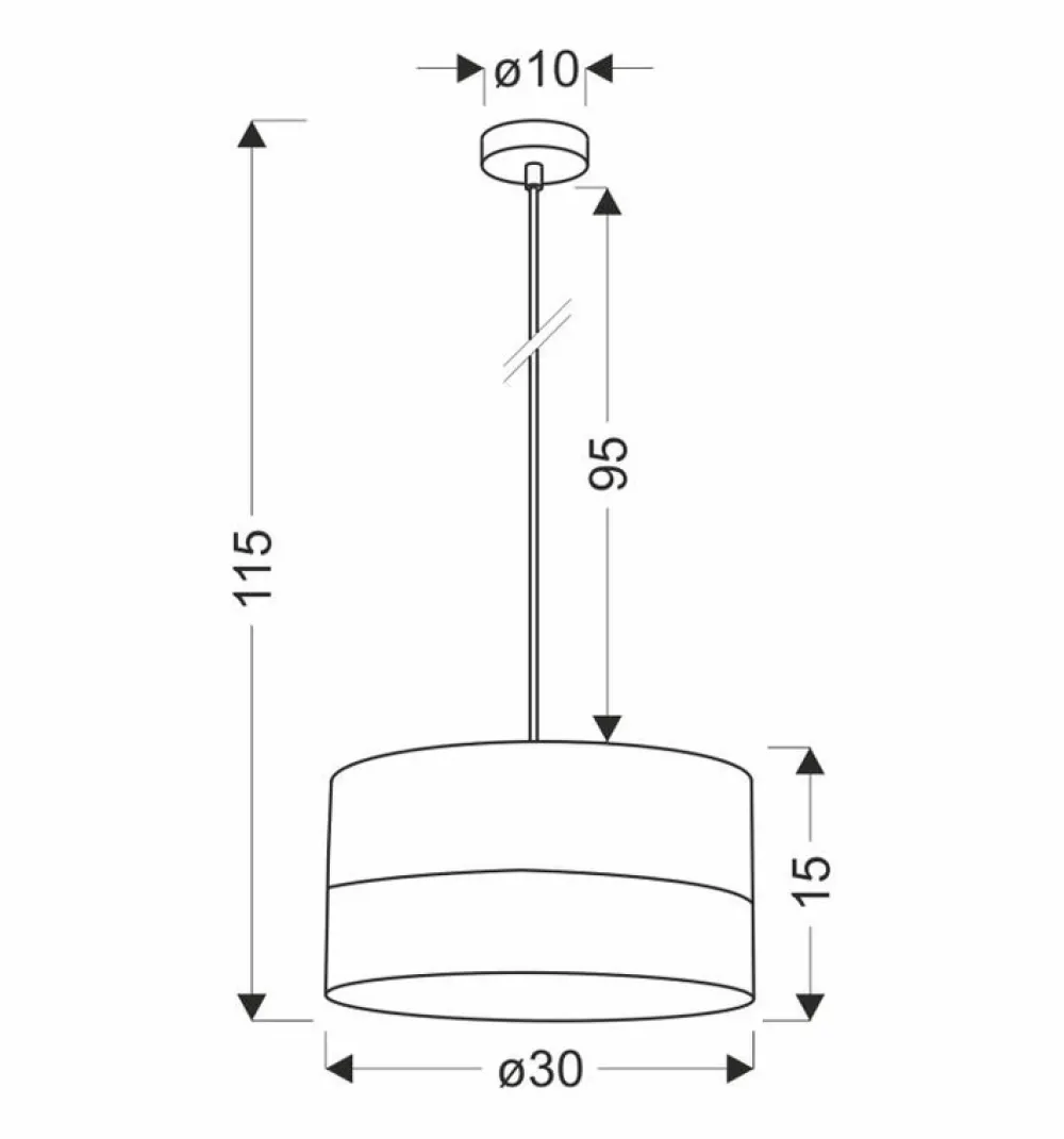 Oświetlenie Pokoju Dziecięcego|Oświetlenie Przedpokoju>Candellux Lighting Bianco lampa wisząca biały 1x40w e27 abażur biały+orzechowy