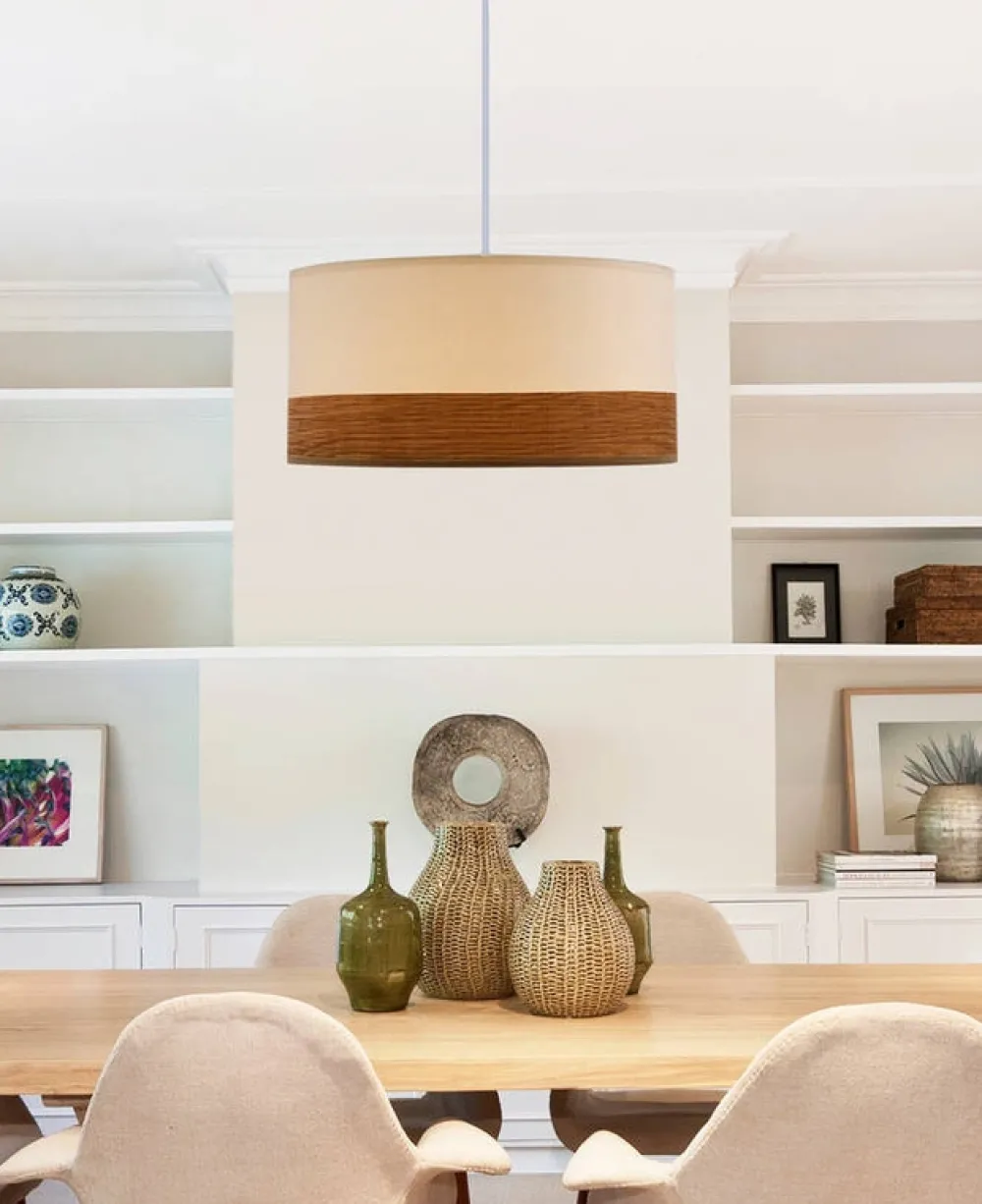 Oświetlenie Pokoju Dziecięcego|Oświetlenie Przedpokoju>Candellux Lighting Bianco lampa wisząca biały 1x40w e27 abażur biały+orzechowy