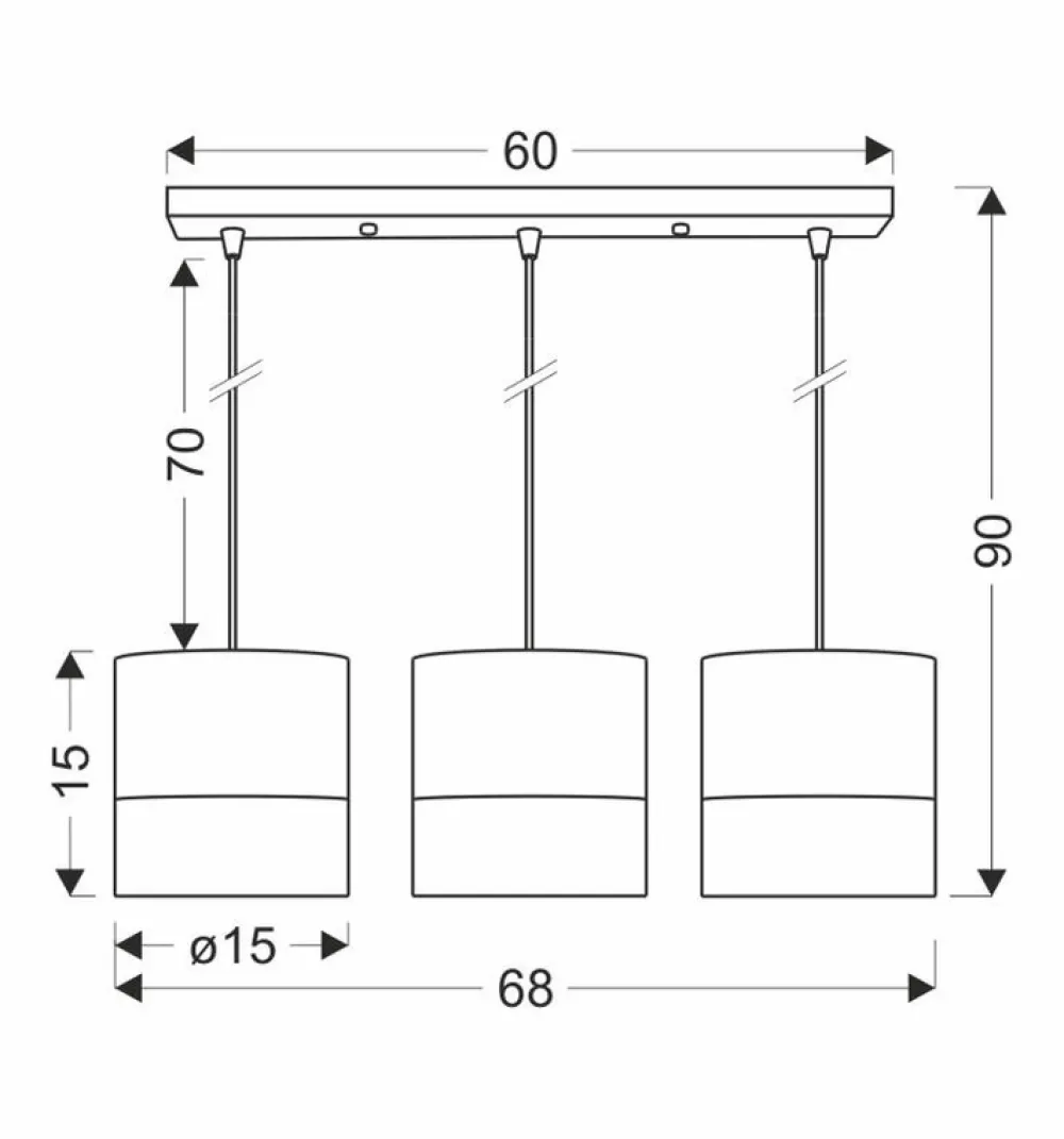Oświetlenie Przedpokoju|Oświetlenie Jadalni>Candellux Lighting Bianco lampa wisząca biały 3x40w e27 abażur biały+orzechowy