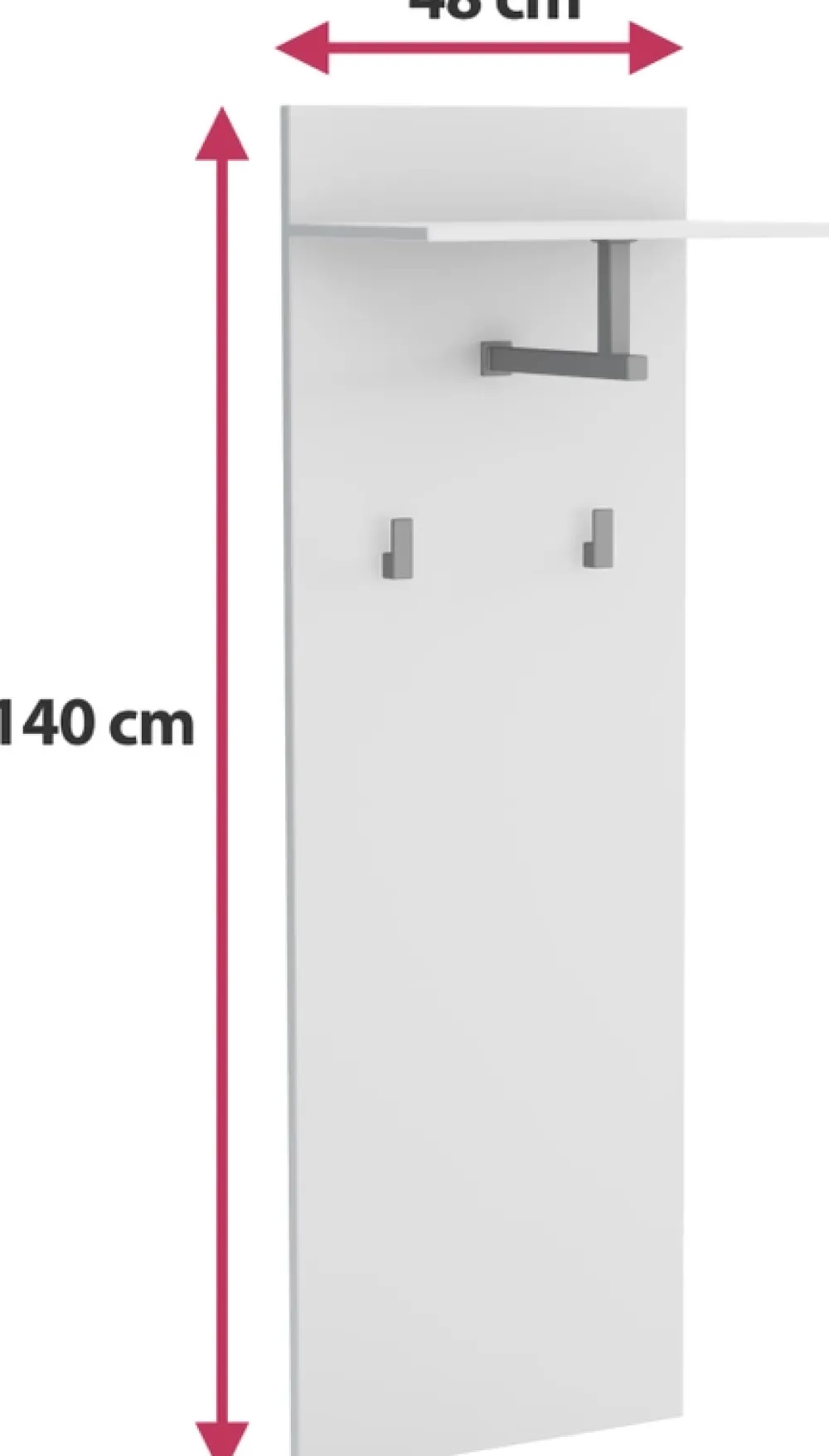 Wieszaki Do Przedpokoju>Meblohand panel z wieszakami do przedpokoju JOVITA biały