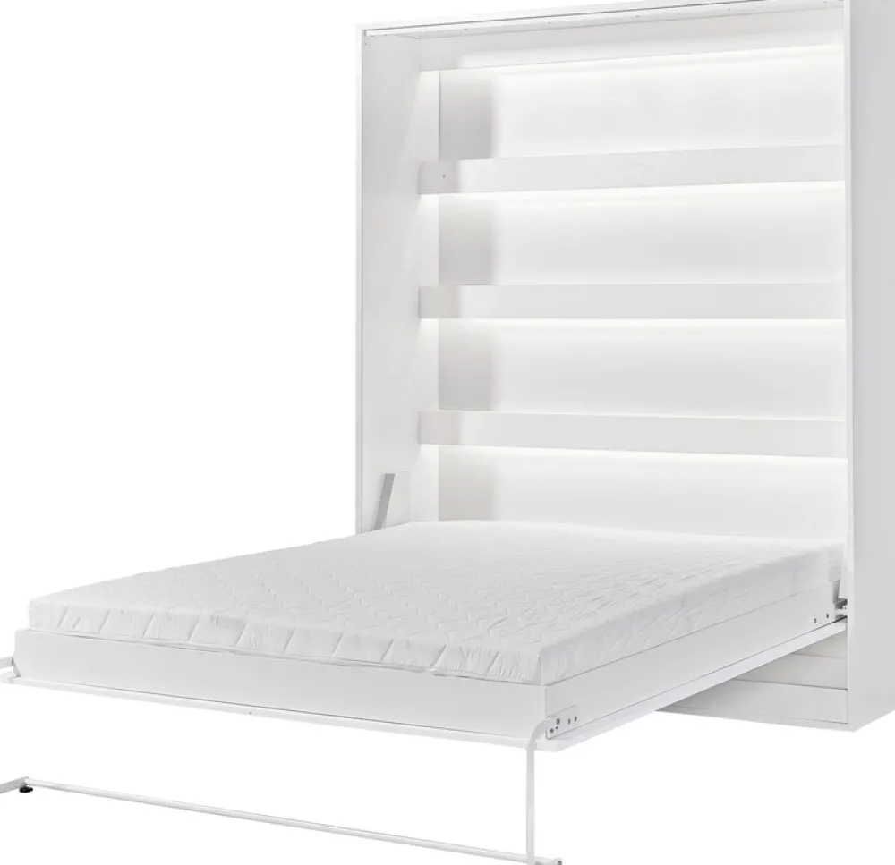 Meble Młodzieżowe|Łóżka Młodzieżowe>DOMEL Biały półkotapczan pionowy 160x200 cm do sypialni PERFECT