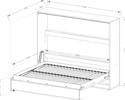 Meble Dla Dzieci|Meble Młodzieżowe></noscript>DOMEL Biały poziomy półkotapczan 120x200 cm do pokoju nastolatka PERFECT