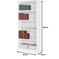 Regały Na Książki|Regały Dla Dzieci>MARIDEX Biały regał na książki nowoczesny RECARI 80 cm