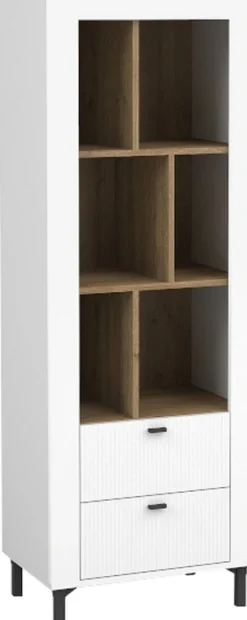 Regały Na Książki|Zestawy Mebli Do Sypialni>DOLMAR regał na książki szufladami do salonu 60 cm MISTY biały