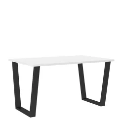 Krzesła|Stoły>Lempert stół na metalowych nogach KARO 138x67 biały