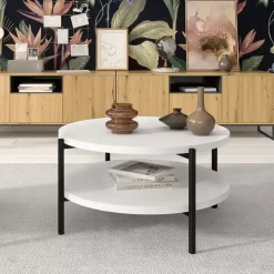 Ławy I Stoliki>GiB Meble stolik kawowy z półką ETA II biały