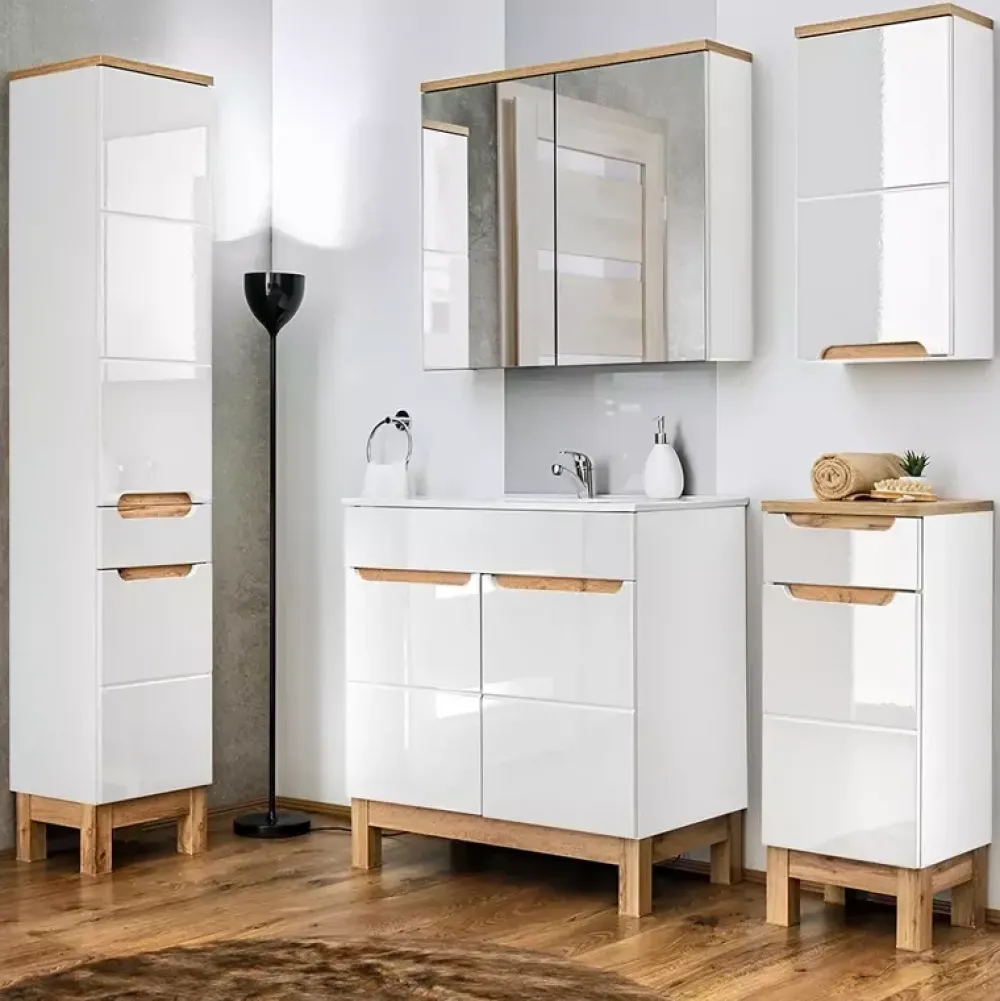 Meble Łazienkowe>COMAD Biały zestaw mebli łazienkowych BARIO