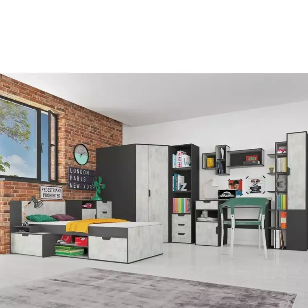 Zestawy Mebli Młodzieżowych>MEBLAR Biurko do pokoju młodzieżowego NELSE