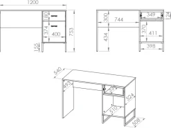 Biurka|Zestawy Mebli Młodzieżowych></noscript>ML Meble Biurko do pokoju młodzieżowego z szufladą COLT
