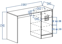 Meble Dla Dzieci|Meble Młodzieżowe></noscript>DOMEL Biurko dziecięce z szufladą 120 cm NICO