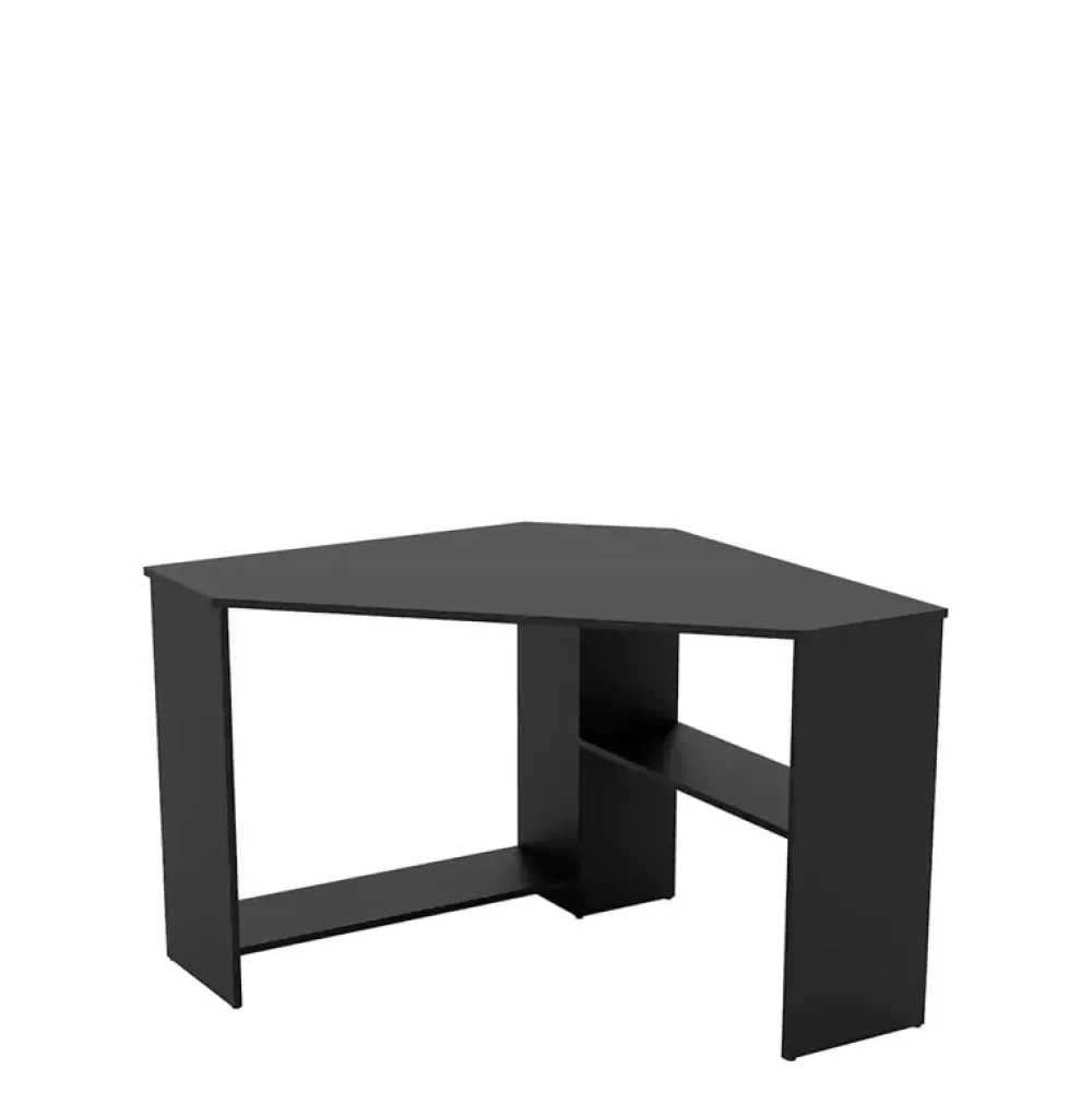 Biurka>Helvetia Biurko komputerowe narożne czarne RONELISE czarny