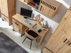 Meble Dla Dzieci|Zestawy Mebli Młodzieżowych></noscript>DOMEL Biurko loftowe LAMELIX dąb artisan