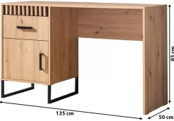 Meble Dla Dzieci|Zestawy Mebli Młodzieżowych></noscript>DOMEL Biurko loftowe LAMELIX dąb artisan