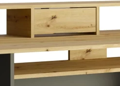 Biurka|Meble Dla Dzieci></noscript>MEBLOSIEK Biurko młodzieżowe 160 cm REXO z półkami i szufladami