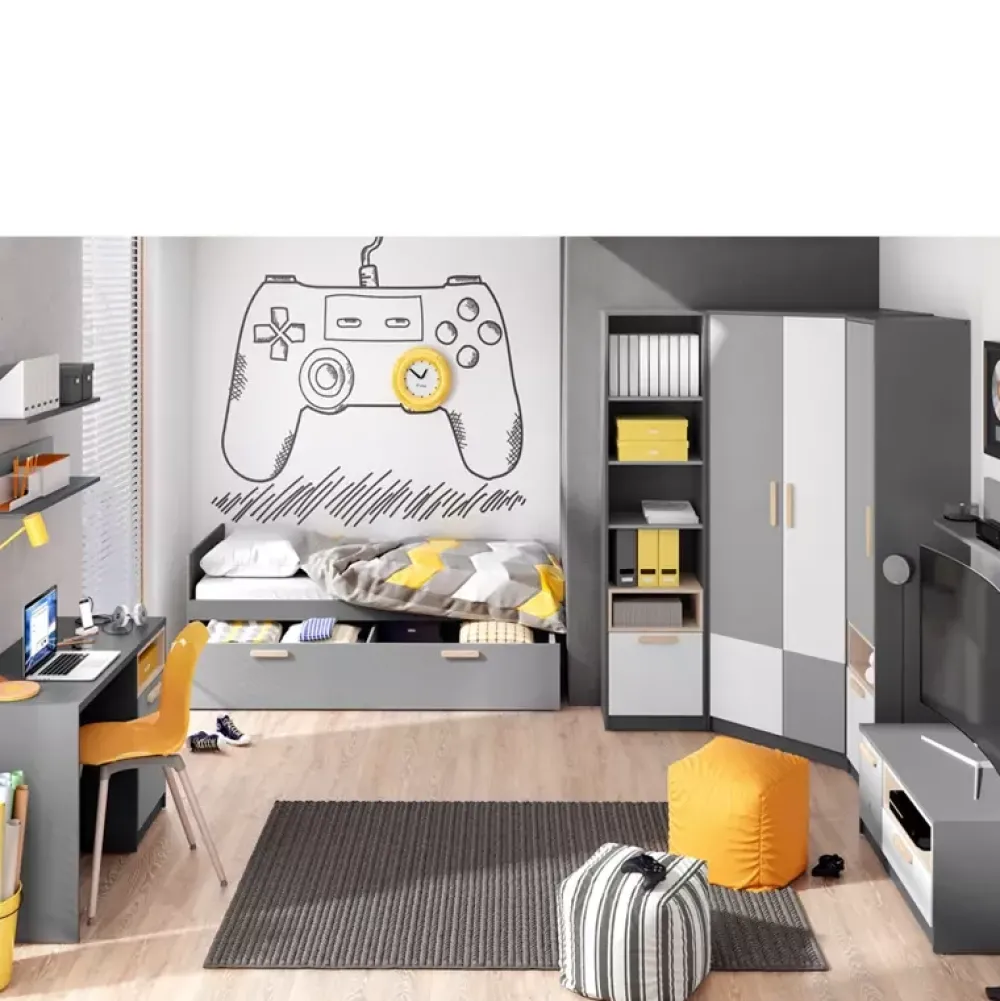 Biurka|Zestawy Mebli Młodzieżowych>lenart. Biurko młodzieżowe 120 cm z szafką POK