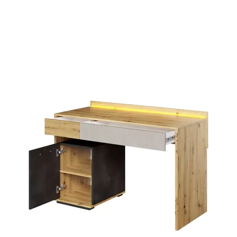 Meble Młodzieżowe|Zestawy Mebli Młodzieżowych>lenart. Biurko młodzieżowe pod komputer z szafką 120 cm QUBIC