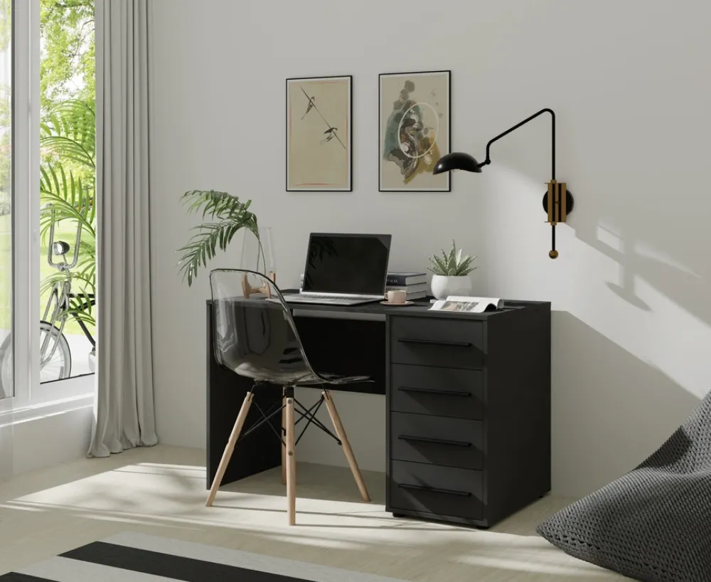 Biurka|Meble Dla Dzieci>GiB Meble Biurko młodzieżowe 120x60 cm czarne MAXIDO czarny