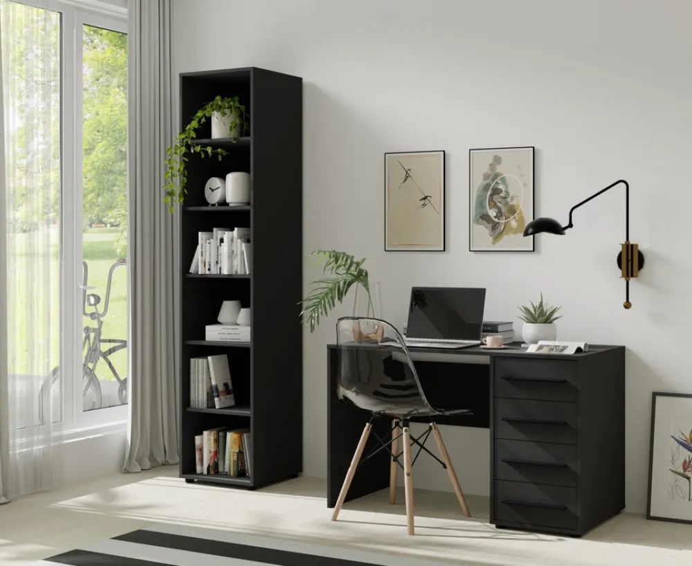 Biurka|Meble Dla Dzieci>GiB Meble Biurko młodzieżowe 120x60 cm czarne MAXIDO czarny